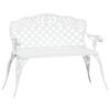 vidaXL Banco de jardim 108 cm alum&iacute;nio fundido branco