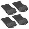 vidaXL Protetores de Pneus 4 unid. Preto 44 x 20 x 4 cm PP