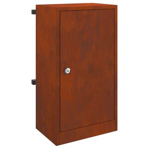 vidaXL caixa de correio com porta Ferro Enferrujado 30 x 20 x 55 cm