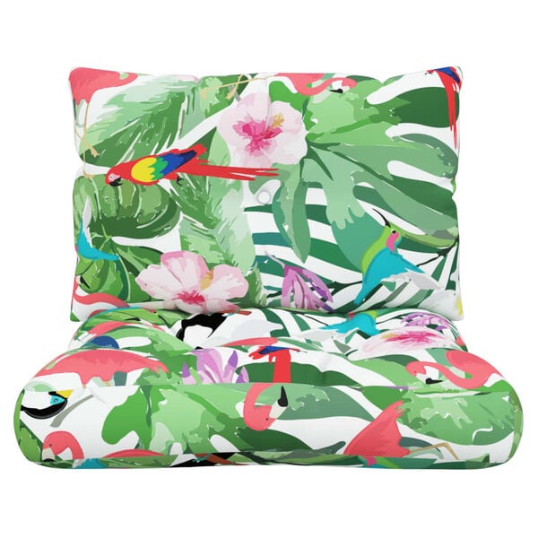 vidaXL Almofadões para sofá de paletes 2 pcs tecido oxford multicor