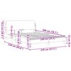 vidaXL Estrutura de cama Dover 140x200 cm tecido castanho-escuro