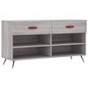 vidaXL Banco sapateira 102x35x55 cm derivados madeira cinzento sonoma