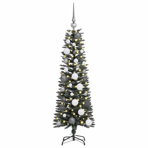 vidaXL &Aacute;rvore de Natal Artificial Verde 120 cm PVC, Pl&aacute;stico e A&ccedil;o