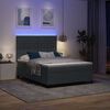 vidaXL Cama Box Spring LED Cinza Escuro 160 x 200 cm tecido