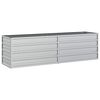 vidaXL Canteiro elevado de jardim 160x40x45cm a&ccedil;o galvanizado prateado