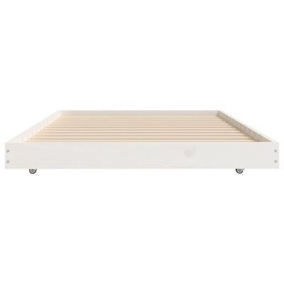 vidaXL Estrutura de cama 90x190 cm madeira de pinho maciça branco