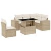 vidaXL 6 pcs conjunto de sof&aacute;s p/ jardim com almofad&otilde;es vime PE bege