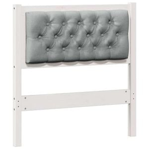 vidaXL Cabeceira Branco e cinza claro 80 cm Madeira de pinho maci&ccedil;a