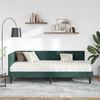 vidaXL Estrutura de Cama de Canto com Colch&atilde;o 2 pcs Verde Veludo