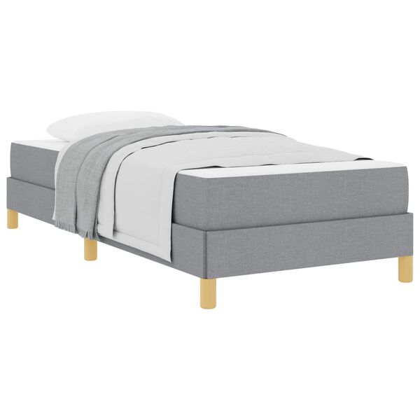 vidaXL Cama Box com colch&atilde;o Cinzento-claro 90 x 200 cm tecido