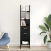 vidaXL Gabinete de Livros Carvalho preto 40 x 35 x 180 cm