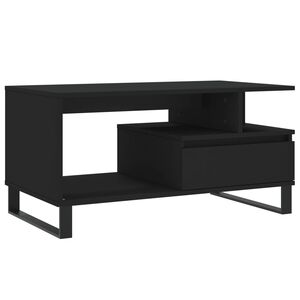 vidaXL Mesa de centro 90x49x45 cm derivados de madeira preto