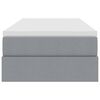 vidaXL Cama com arruma&ccedil;&atilde;o e colch&atilde;o Cinzento-claro 100 x 200 cm