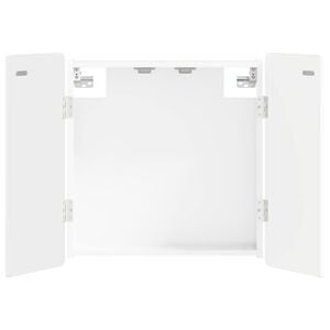 vidaXL Arm&aacute;rio para Dartboard ZWOLLE Branco Brilhante