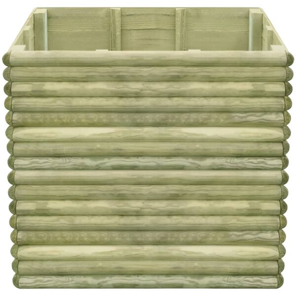 vidaXL Canteiro elevado para jardim 106x106x96 cm pinho impregnado