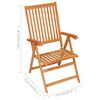 vidaXL 7 pcs conjunto de jantar para jardim madeira de teca maci&ccedil;a