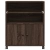 vidaXL Suporte para impressora com rodas 60x48x74 cm carvalho castanho