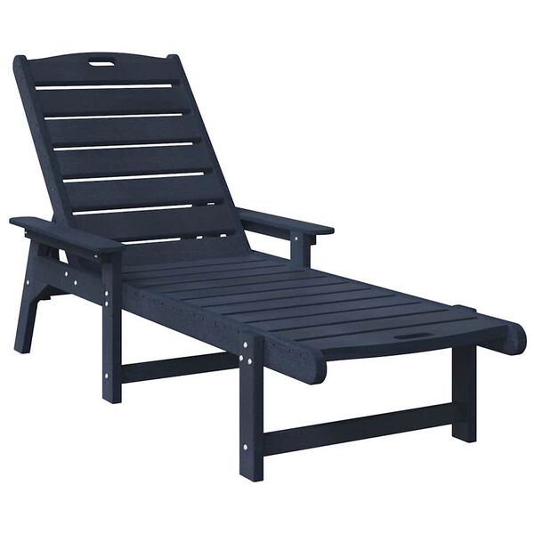 vidaXL Móveis de Lounge para Jardim 2-pessoa 2 pcs Azul-marinho
