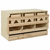 vidaXL Ninho p/ galinhas 3 compartimentos 96x40x45 cm pinho maci&ccedil;o