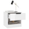 vidaXL Mesas de cabeceira 2 pcs madeira processada branco brilhante