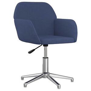 vidaXL Cadeira de escrit&oacute;rio girat&oacute;ria tecido azul