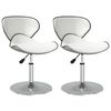 vidaXL Cadeiras de jantar 2 pcs couro artificial branco