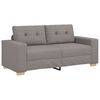 vidaXL Sof&aacute; de dois lugares na cor taupe, 180x77x82 cm, em tecido