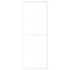 vidaXL Porta deslizante em vidro ESG fosco e alumínio 76x205 cm branco