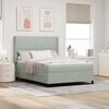 vidaXL Cama Box com cabeceira Cinzento-claro 140 x 200 cm Veludo