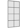 vidaXL Porta desliz. c/ conj. ferragens 102,5x205cm vidro ESG preto