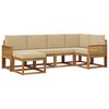 vidaXL Conjunto de Sof&aacute;s para Exterior 6 unid. Natural e Bege