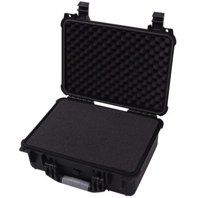 vidaXL Caixa protetora de equipamento 40,6x33x17,4 cm preto