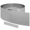 vidaXL Acabamento para Gramado 450 x 25 cm A&ccedil;o Galvanizado Prateado