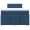 vidaXL Cama boxspring com colch&atilde;o 120x190 cm tecido azul