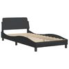 vidaXL Estrutura de cama Dover 100x203cm couro artificial preto