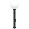 vidaXL Lumin&aacute;ria de poste com sensor e tomada, 80 cm, preta, IP44