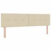 vidaXL Cabeceira com cabeceira Creme 180 cm Couro Sint&eacute;tico