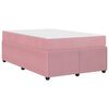 vidaXL Estrutura da Cama com colch&atilde;o Rosa 120 x 190 cm tecido