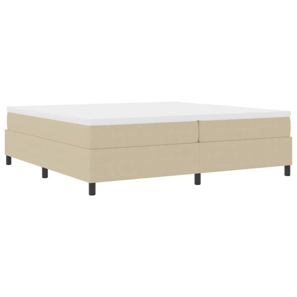 vidaXL Cama Box Cinza Claro e Branco 200 x 200 cm