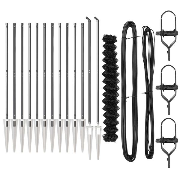 vidaXL Poste de Cerca Cinzeto 25 x 1,5 m (malha de 60 x 60 mm) A&ccedil;o