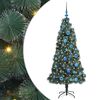 vidaXL &Aacute;rvore de Natal Artificial Pr&eacute;-iluminada com Conjunto de Bolas