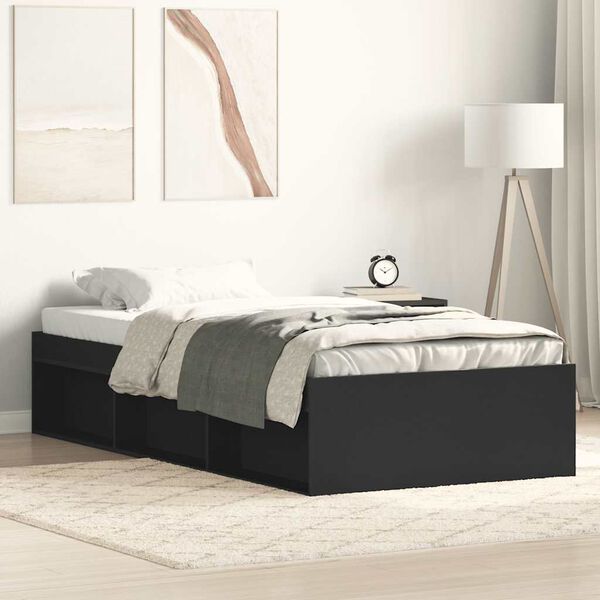 vidaXL Estrutura de cama 90x190 cm preto