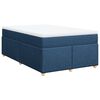 vidaXL Cama com molas/colch&atilde;o 120x200 cm tecido azul