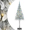 vidaXL Árvore de Natal com 300 LEDs com suporte Branco 210 cm PE e Aço