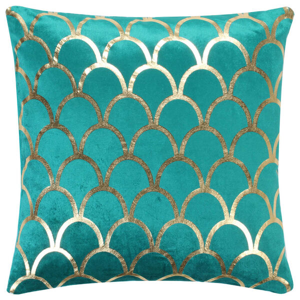 vidaXL Almofadões 2 pcs 40x40cm veludo impressão folha verde e dourado