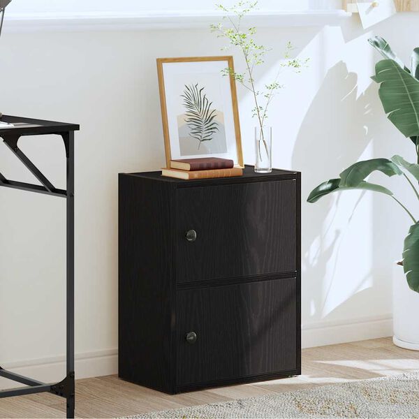 vidaXL Estante 40x24x52 cm derivados de madeira carvalho preto