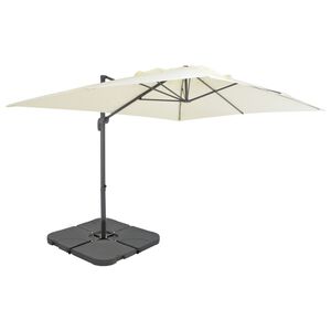 vidaXL Guarda-sol de jardim com base port&aacute;til areia