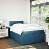 vidaXL Cama boxspring com colch&atilde;o 120x200 cm veludo azul
