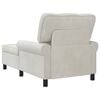 vidaXL Chaise Lounge com almofada Creme 91 x 157 x 91 cm Veludo