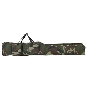 vidaXL Saco para cana de pesca 150 cm tecido oxford camuflagem verde